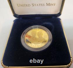 2003 W First Flight Centennial Commemorative Proof Gold $10 US Coin With Box & COA