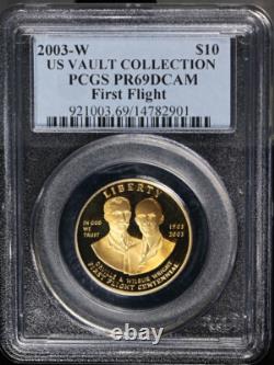 2003-W First Flight Commemorative Gold $10 PCGS PR69 DCAM