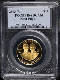 2003-W First Flight Commemorative Gold $10 PCGS PR69 DCAM STOCK
