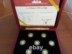 2006 $5 Mysterious Places of the World Gold 7 Coin Set