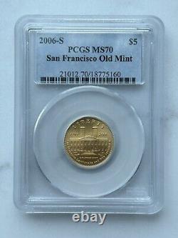 2006-S $5 Gold San Francisco Old Mint Commemorative PCGS MS 70 PERFECT COIN