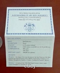 2006 San Francisco Old Mint Proof Gold Coin with COA & Free Shipping