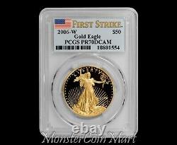 2006-W $50 Gold Eagle PCGS PR70DCAM FIRST STRIKE POP 13 COIN! VERY RARE