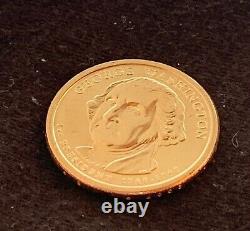 2007 P Uncirculated Mint $1 George Washington Gold Coin Die Crack Error Flaw