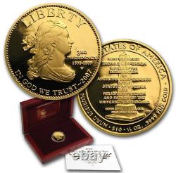 2007-W 1/2 oz Proof First Spouse Jefferson Liberty Gold Coin withBox & COA