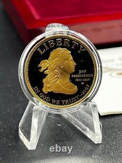 2007 W 1/2oz Thomas Jefferson First Spouse $10 Gold Coin Original Mint Packaging