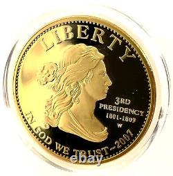 2007 W 1/2oz Thomas Jefferson First Spouse $10 Gold Coin Original Mint Packaging