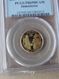 2007-W $5 Jamestown Gold Coin Commemorative 1/4 oz PCGS PR69 DCAM