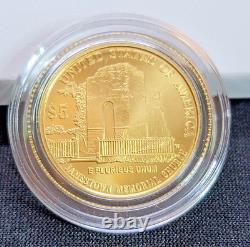 2007 W Jamestown $5 Gold Commemorative Coin withbox Low Mintage