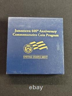 2007 W Jamestown $5 Gold Commemorative Coin withbox Low Mintage
