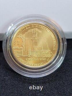 2007 W Jamestown $5 Gold Commemorative Coin withbox Low Mintage