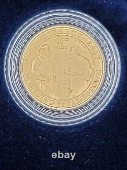 2007 W Jamestown $5 Gold Commemorative Coin withbox Low Mintage