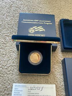 2007-W Jamestown BU $5 Gold Commemorative Coin Brilliant Uncirculated withOGP