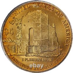 2007-W Jamestown Commemorative Gold $5 PCGS MS70 STOCK