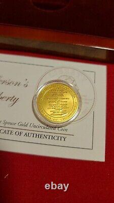 2007 first spouse series Uncirculated gold proof coin jefferson