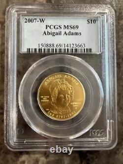 2007-w Abigail Adams PCGS MS69 Gold