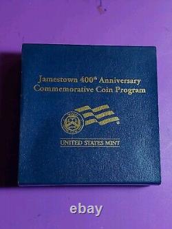 2007-w Jamestown 400th Anniversary U. S. Mint Cameo Proof 1/4 Oz. Gold Perfect Com