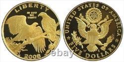 2008 $5 Commemorative GOLD Proof (Bald Eagle). 2418 oz. AGW
