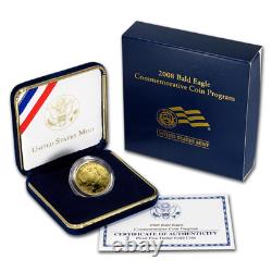 2008 $5 Pure Gold Bald Eagle Commemorative Coin Proof U. S. Mint $678.88