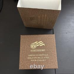 2008 American Buffalo Gold Uncirculated 4 Coin Set Box & COA No Coin/Capsules