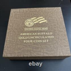 2008 American Buffalo Gold Uncirculated 4 Coin Set Box & COA No Coin/Capsules