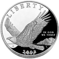 2008 Bald Eagle Commemorative 3-Coin Proof Set in OGP Box/COA (EA7)