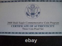 2008 Bald Eagle Commemorative Coin Program SET of 3