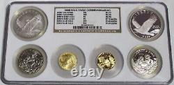 2008 Bald Eagle Commemorative Complete 6 Coins Set Ngc Ms70 & Pf70 Ultra