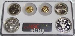 2008 Bald Eagle Commemorative Complete 6 Coins Set Ngc Ms70 & Pf70 Ultra