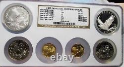 2008 Bald Eagle Commemorative Complete 6 Coins Set Ngc Ms70 & Pf70 Ultra