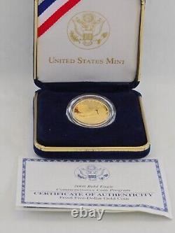 2008 Bald Eagle Commemorative Uncirculated $5 Gold Coin 8.36 grams