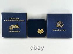 2008 Bald Eagle Commemorative Uncirculated $5 Gold Coin 8.36 grams