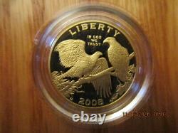 2008 Bald Eagle Gold & Silver Commemorative Coin Proof Set w Box COA