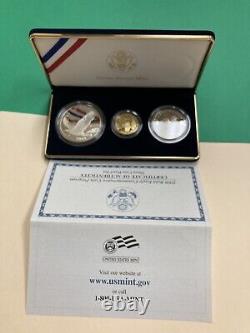 2008 Bald Eagle Gold & Silver Commemorative Coin Proof Set w Box COA