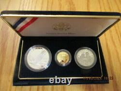 2008 Bald Eagle Gold & Silver Commemorative Coin Proof Set w Box COA