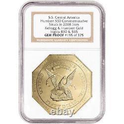 2008 Humbert 2.5 oz California Gold Commemorative $50 NGC Gem Proof Ultra Cameo