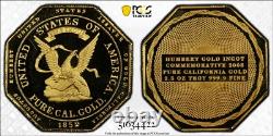 2008 Humbert Commemorative 2.5 oz 9999 California Gold PCGS PR-66 DCAM