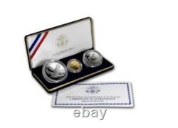 2008 US Mint Bald Eagle $5 Gold Silver Proof Commemorative Bullion 3Coin Lot Set