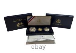 2008 US Mint Bald Eagle $5 Gold Silver Proof Commemorative Bullion 3Coin Lot Set