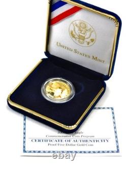 2008 US Mint Bald Eagle Commemorative $5 Gold Proof Coin Box COA