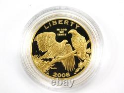 2008 US Mint Bald Eagle Commemorative $5 Gold Proof Coin Box COA