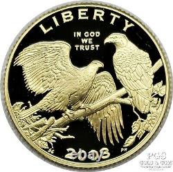 2008-W Proof Bald Eagle $5 Gold Coin Commemorative West Point Mint Pkg 18257