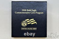 2008-W Proof Bald Eagle $5 Gold Coin Commemorative West Point Mint Pkg 18257