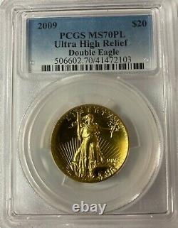 2009 $20 GOL Ultra High Relief Double Eagle PCGS MS70PL Proof Like UHR