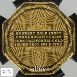 2009 Hubert Commemorative 1 Oz CALIFORNIA Gold NGC Gem Proof Ultra Cameo