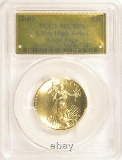 2009 UHR PCGS MS70PL $20 Ultra High Relief Gold Coin