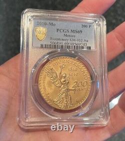 2010 Mexico Gold 200 Pesos Bicentenary Commemorative MS-69 PCGS Mexican Gold