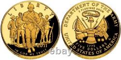 2011 $5 Commemorative GOLD Proof (Army). 2418 oz. AGW