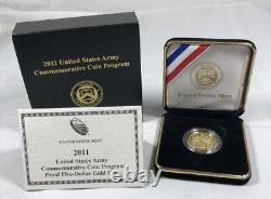 2011 $5 United States Army Proof Gold Commem. W OGP. 2457 AGW 2011 $5 United States Army Proof Gold Commem. W OGP. 2457 AGW