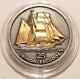 2011 Cabinda Angola 3d Silver Coin Sailing Ship Boat Gold Gilded 25 Escudos Rare